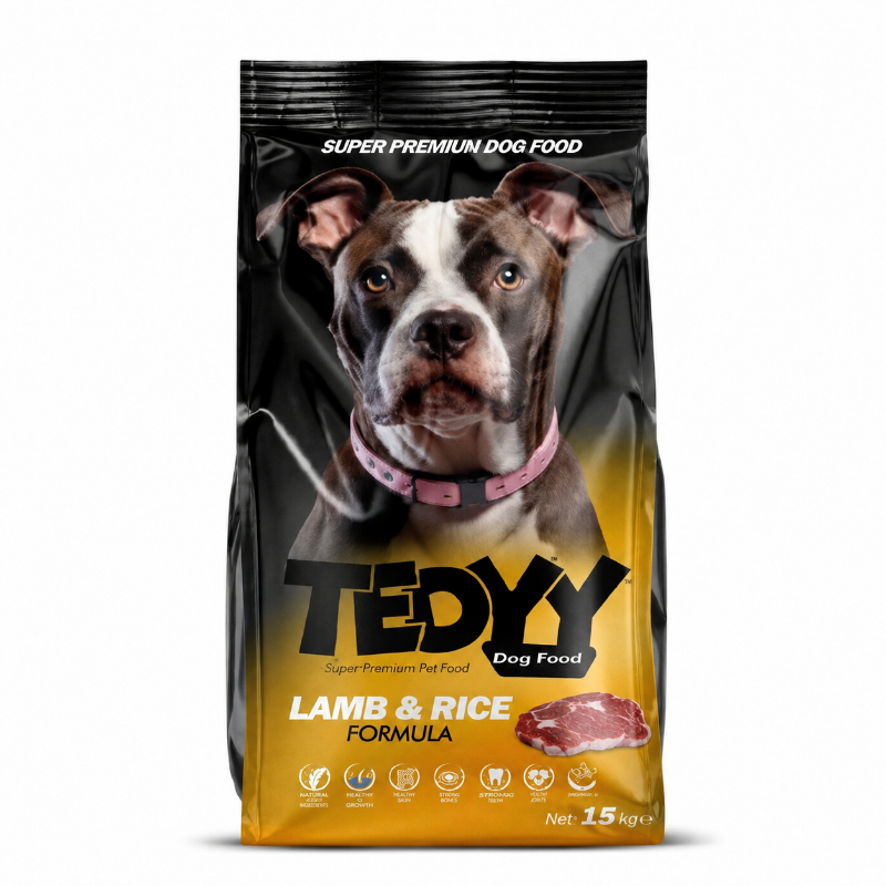 Teddy Lamb & Rice — ძაღლის მშრალი საკვები ბატკნითა და ბრინჯით, 15 კგ