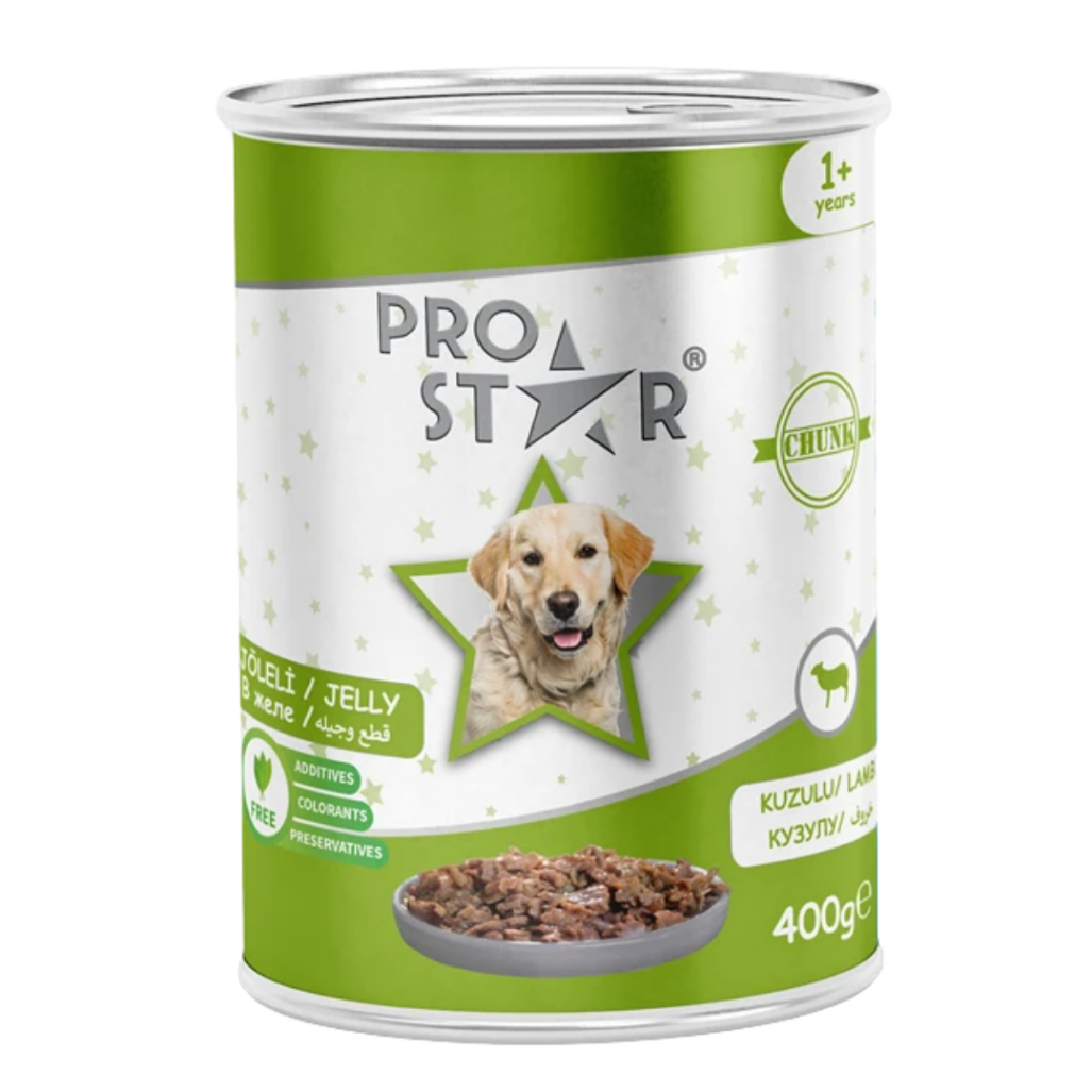 Prostar Jelly — სველი საკვები ზრდასრული ძაღლებისთვის, ბატკნის ხორცით, 400 გ