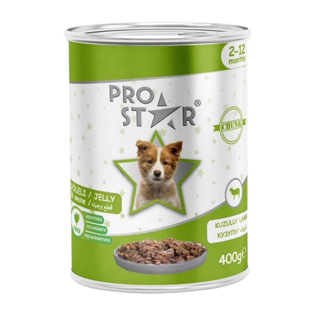 Prostar Jelly Puppy — სველი საკვები ლეკვებისთვის, ბატკნის ხორცით, 400 გ