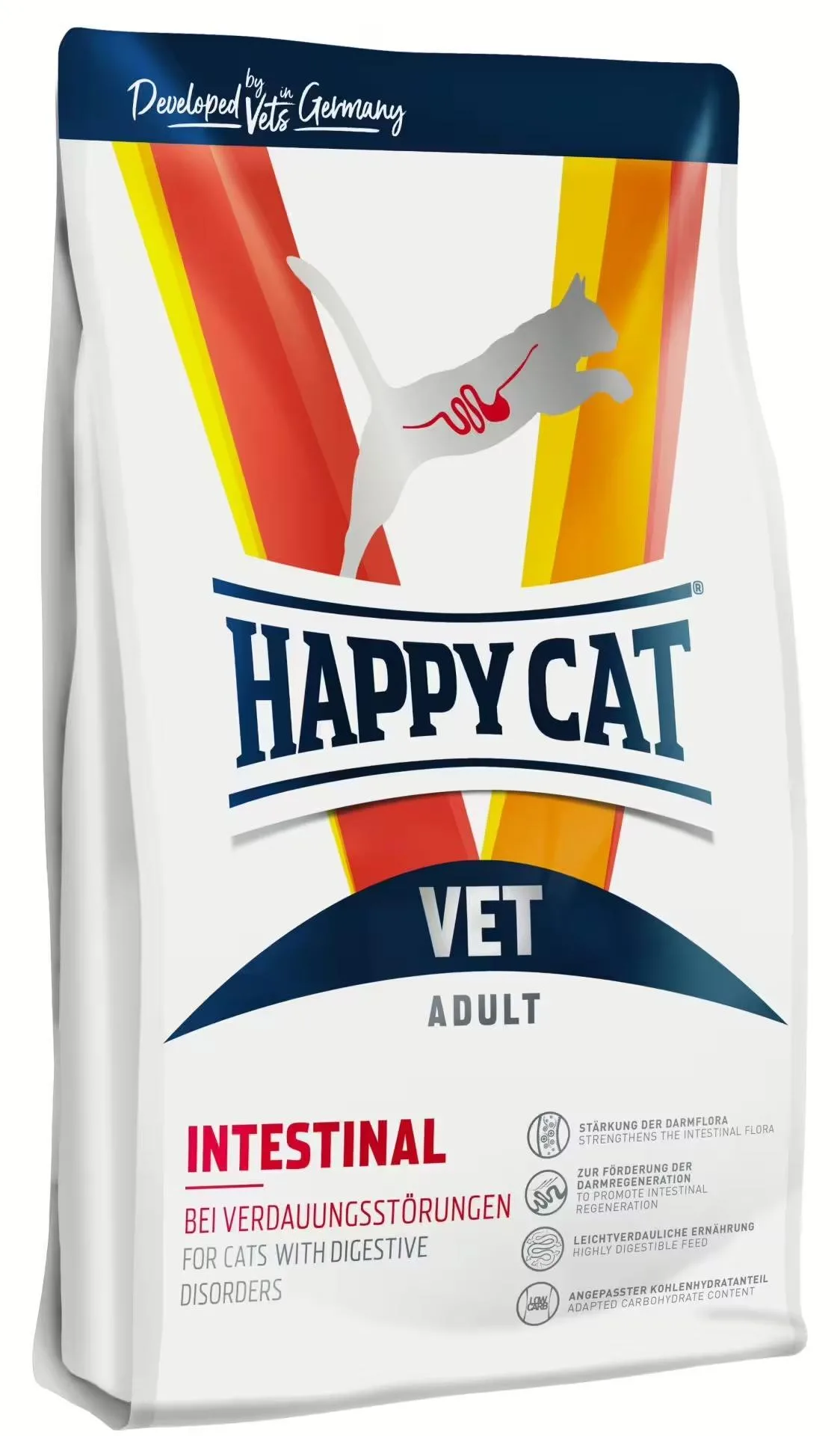 Happy Cat VET Diet Intestinal — დიეტური მშრალი საკვები კატებისთვის, ქათმით, 4 კგ
