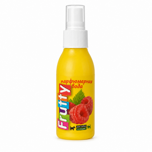 Frutty— პარფიუმირებული წყალი ძაღლებისა და კატებისთვის, ჟოლოთი