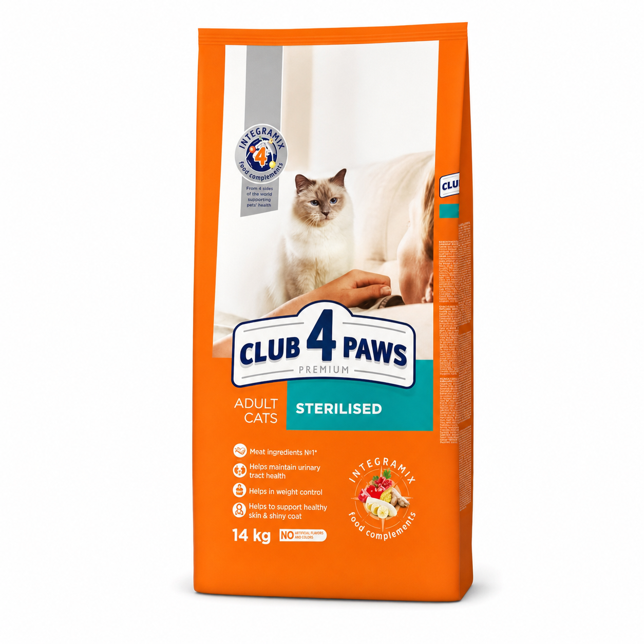 Club 4 Paws Premium Sterilised — მშრალი საკვები სტერილიზებული ზრდასრული კატებისთვის, 14 კგ