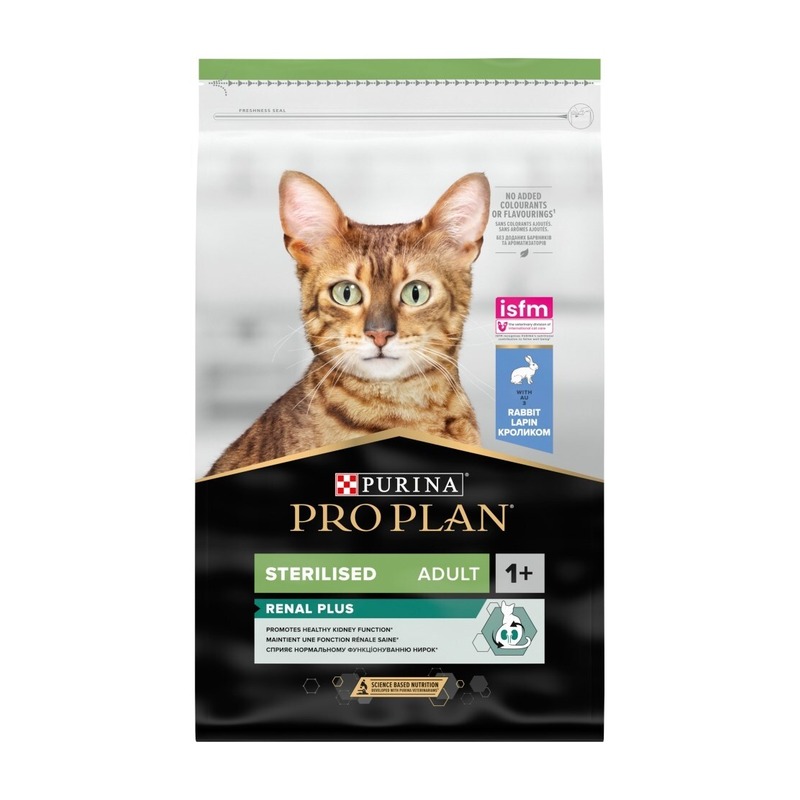 Purina Pro Plan Sterilised კატის მშრალი საკვები კასტრირებულებისთვის კურდღლით 10კგ
