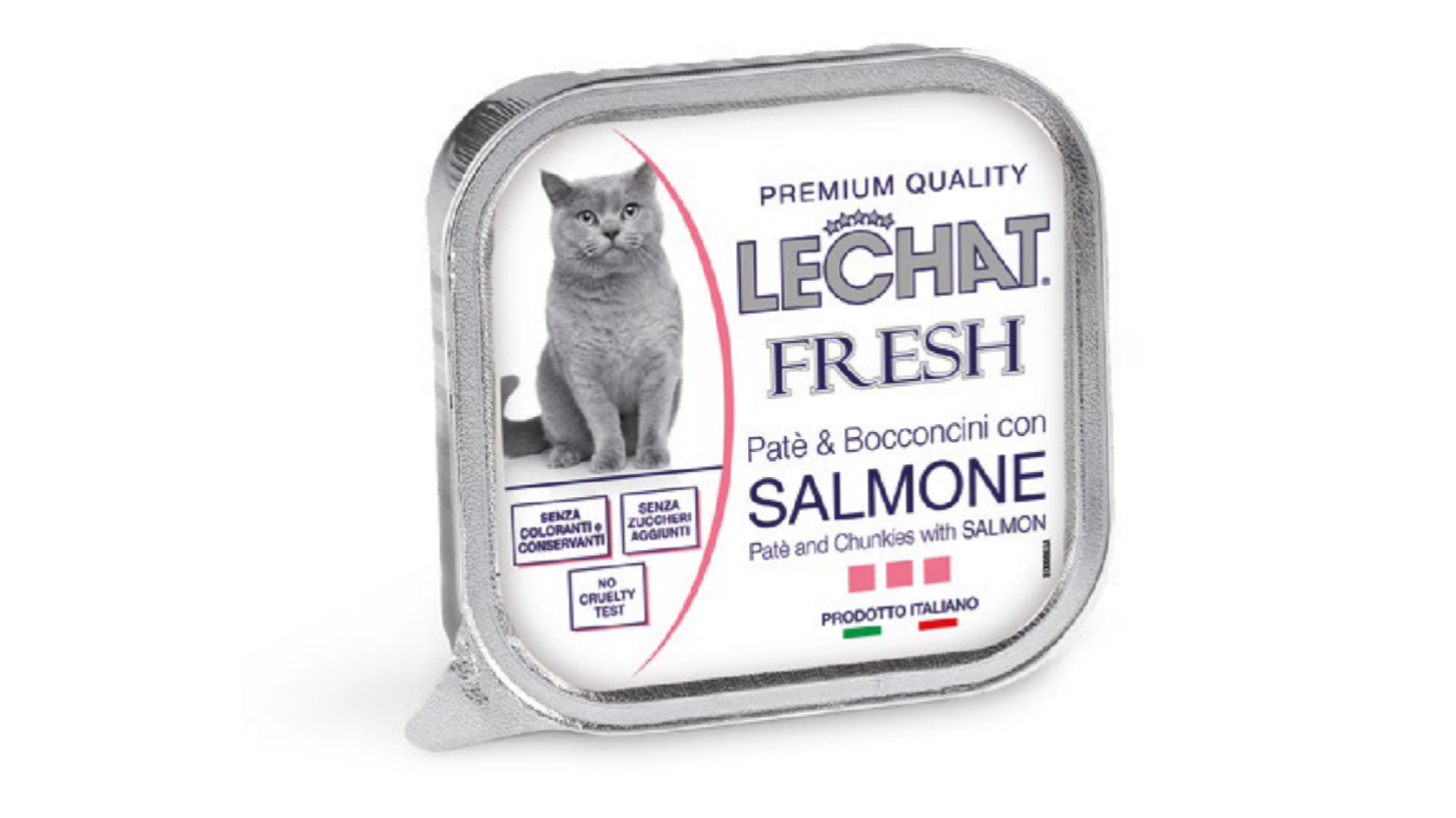 LeChat Excellence Fresh — პაშტეტი და ნაჭრები ორაგულით ზრდასრული კატებისთვის, 100 გ