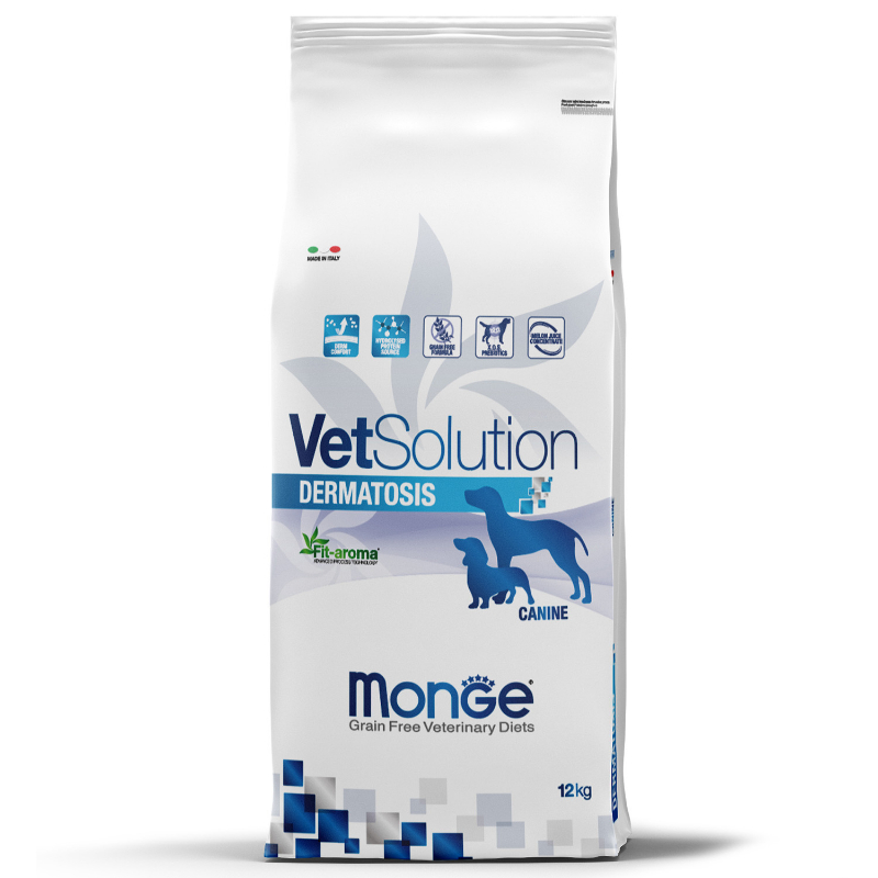 Monge VetSolution Dermatosis — კანის პრობლემების მქონე ძაღლების დიეტური მშრალი საკვები, 12 კგ