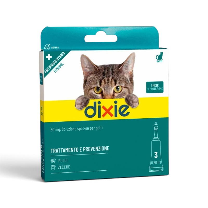 Dixie - Fipro Spot-On ინსექტიციდური პიპეტა კატებისთვის (3 პიპეტა)