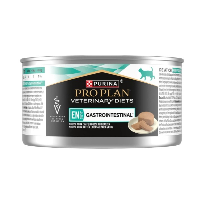 Purina Pro Plan Veterinary Diets EN Gastrointestinal — დიეტური სველი საკვები კნუტებისა და ზრდასრული კატებისთვის, მუსი, 195 გ