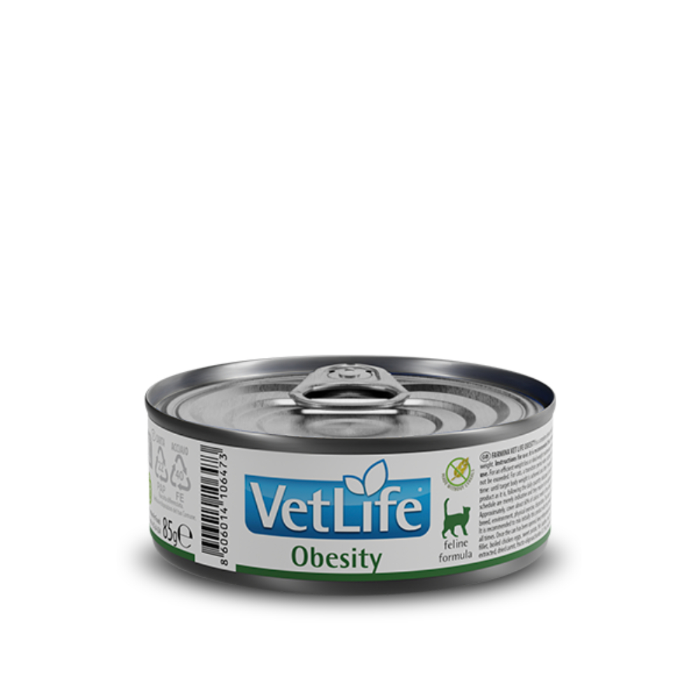 Farmina Vet Life Obesity — დიეტური სველი საკვები კატებისთვის ჭარბი წონის შესამცირებლად 85გრ
