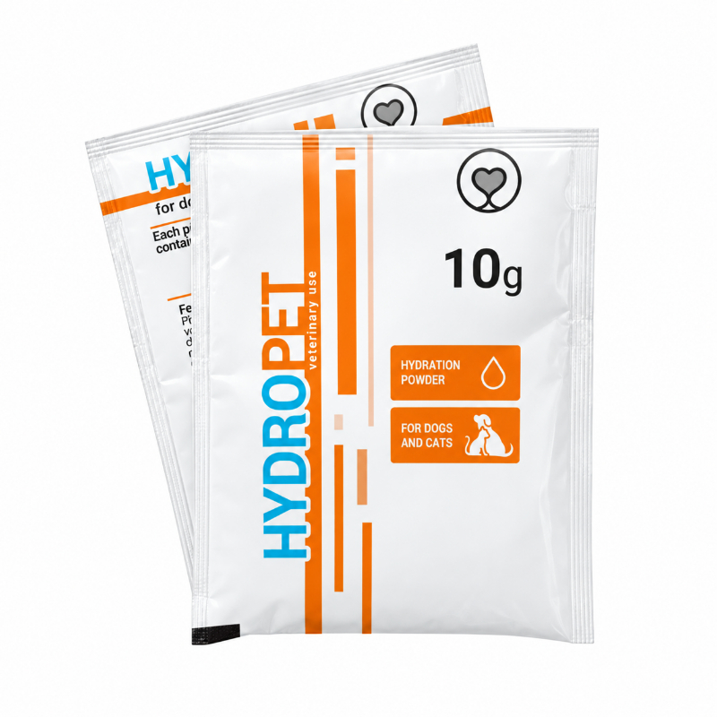 VetaPro HydroPet — რეჰიდრატაციის ფხვნილი ძაღლებისა და კატებისთვის, 10გ