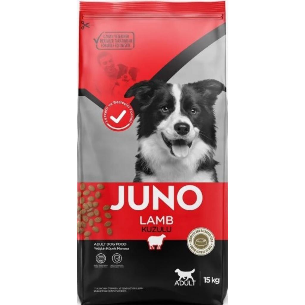Juno - მშრალი საკვები ზრდასრული ძაღლებისთვის ბატკნის ხორცით 15 კგ