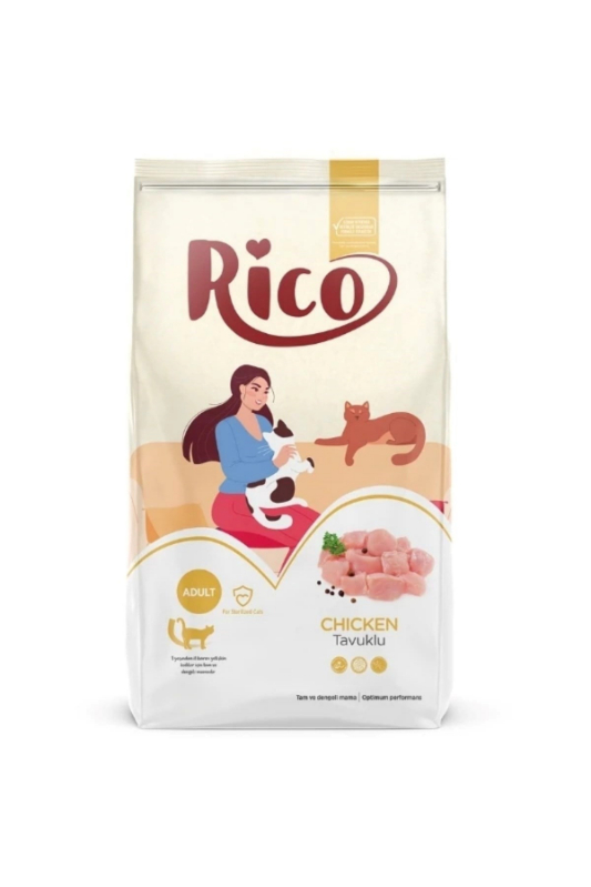 Rico Adult Sterilised Chicken — ზრდასრული სტერილიზებული კატების მშრალი საკვები ქათმით, 15 კგ