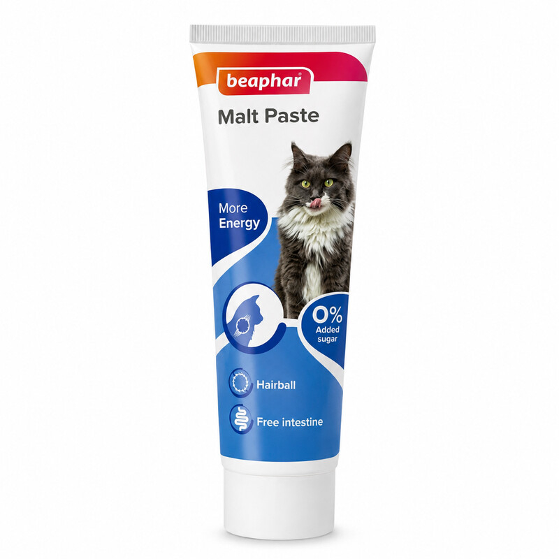 Beaphar Malt Paste — ბეწვის გროვების საწინააღმდეგო პასტა კატებისთვის, 100 გ